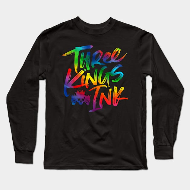 Three Kings Ink Pride Logo Long Sleeve T-Shirt by Kate Stacy